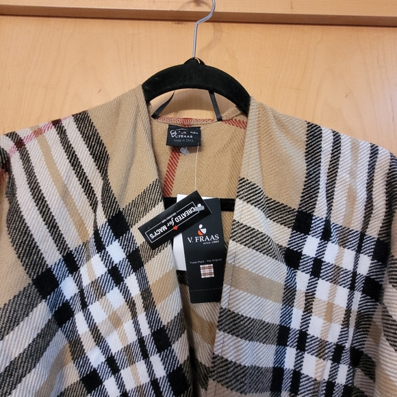 FRAAS Plaid Oversized Cashmink® Camel Scarf - Picture 5 of 7